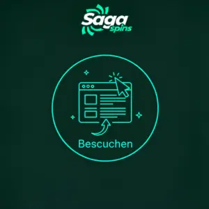 Hand klickt mit Mauszeiger auf eine Webseite mit dem Text "Besuchen".